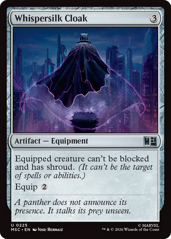 Whispersilk Cloak (Surge Foil) [Marvel Super Heroes Commander]