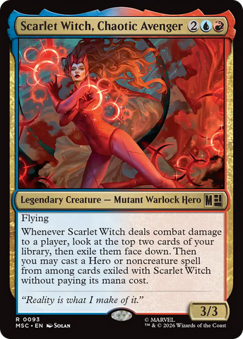 Scarlet Witch, Chaotic Avenger (Surge Foil) [Marvel Super Heroes Commander]