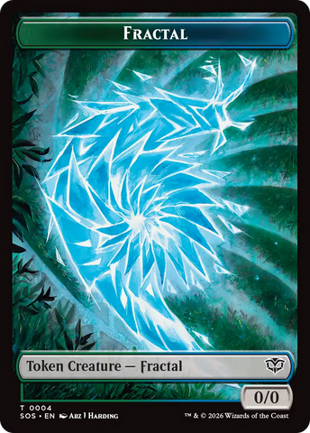 Fractal (0004) // Inkling (006) Double-Sided Token [Secrets of Strixhaven Tokens]