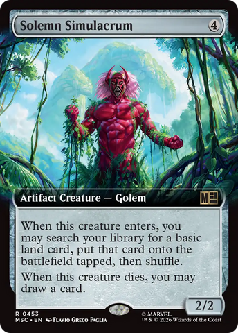 Solemn Simulacrum (Extended Art) [Marvel Super Heroes Commander]