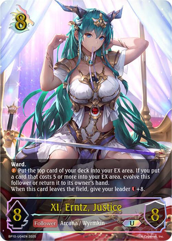 XI. Erntz, Justice (U) (BP10-U04EN) [Gods of the Arcana]