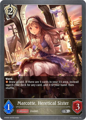 Marcotte, Heretical Sister (GFD02-051EN) [GFD02: Treacherous Ambitions]
