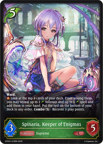Spinaria, Keeper of Enigmas (GFD01-013EN) [GFD01: Luxheart Legends]