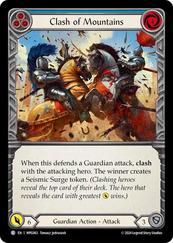 Clash of Mountains (Blue) [MPG063] (Mastery Pack Guardian)  Rainbow Foil