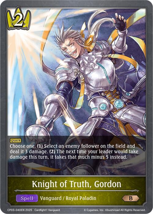 Knight of Truth, Gordon (CP03-040EN) [CP03: Cardfight!! Vanguard]