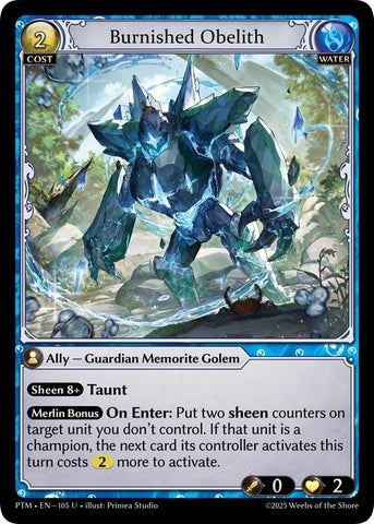 Burnished Obelith (Curio Foil) (105) [Phantom Monarchs]