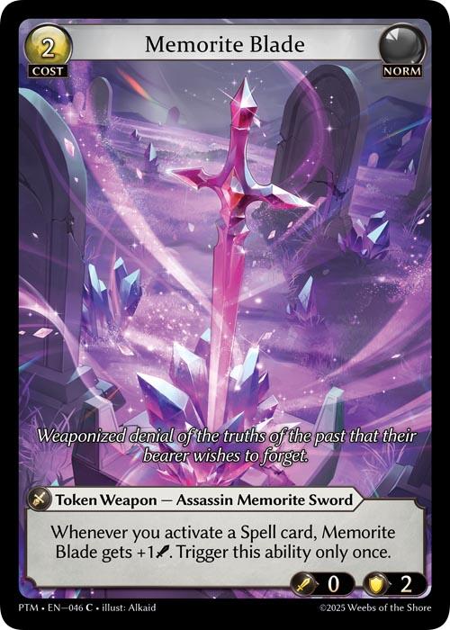 Memorite Blade (Curio Foil) (046) [Phantom Monarchs]