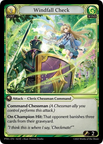 Windfall Check (Curio Foil) (163) [Phantom Monarchs]