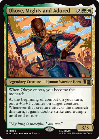 Okoye, Mighty and Adored (Surge Foil) [Marvel Super Heroes Commander]