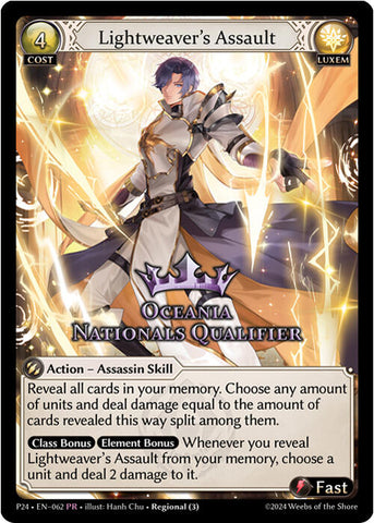 Lightweaver's Assault (Oceania Nationals Qualifier) (062) [Promotional Cards]