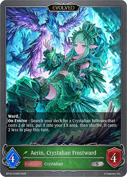 Aerin, Crystalian Frostward (Evolved) (BP16-010EN) [New World Genesis]