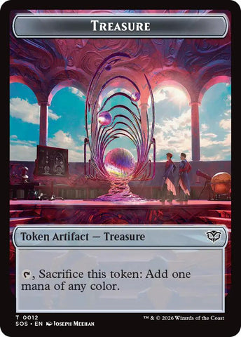 Elemental (0020) // Treasure Double-Sided Token [Secrets of Strixhaven Commander Tokens]