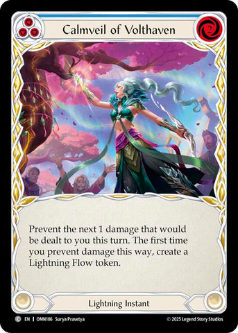 Calmveil Of Volthaven (Blue) [OMN186] (Omens of the Third Age)  Rainbow Foil