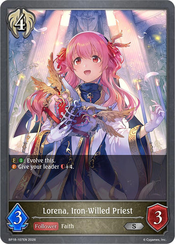 Lorena, Iron-Willed Priest (BP18-107EN) [Neometropolis]