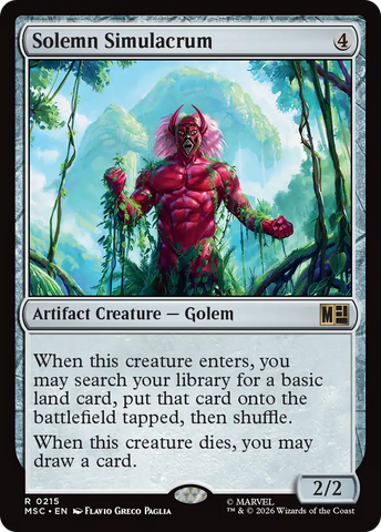 Solemn Simulacrum (Surge Foil) [Marvel Super Heroes Commander]
