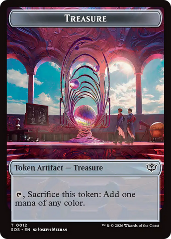 Elemental (0003) // Treasure Double-Sided Token [Secrets of Strixhaven Tokens]