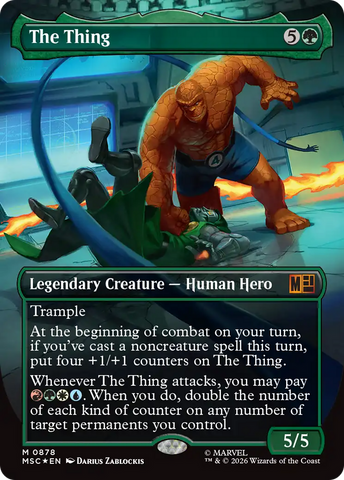 The Thing (Borderless) (Surge Foil) [Marvel Super Heroes Commander]