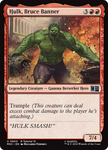 Hulk, Bruce Banner (0850) [Marvel Super Heroes Commander]
