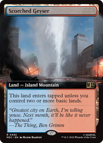 Scorched Geyser (Extended Art) [Marvel Super Heroes Commander]
