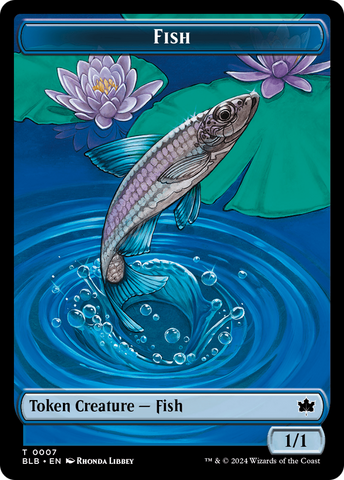 Fish (BLB) // Treasure (MH3) Double-Sided Token [The List]