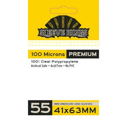 Sleeve Kings Premium Card Sleeves (VARIOUS SIZES) - 100 microns thick - 55 per pack - board game/card game card sleeves