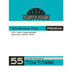 Sleeve Kings Premium Card Sleeves (VARIOUS SIZES) - 100 microns thick - 55 per pack - board game/card game card sleeves