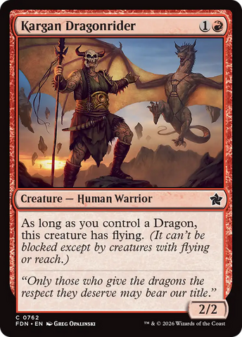 Kargan Dragonrider (0762) [Foundations]