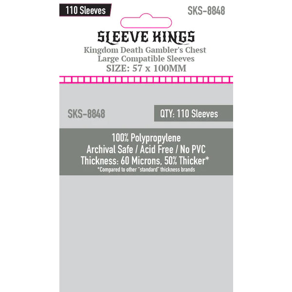 Sleeve Kings Card Sleeves - 60/100 microns thick - 55/110 per pack - board game card sleeves