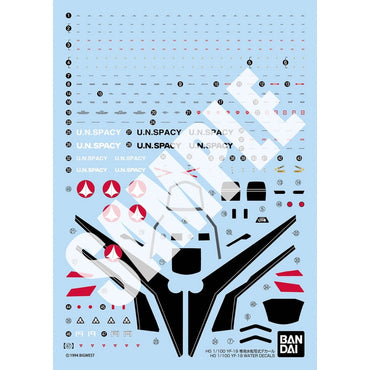 Bandai Spirits HG 1/100 YF-19 WATER DECALS - Macross Model Kits