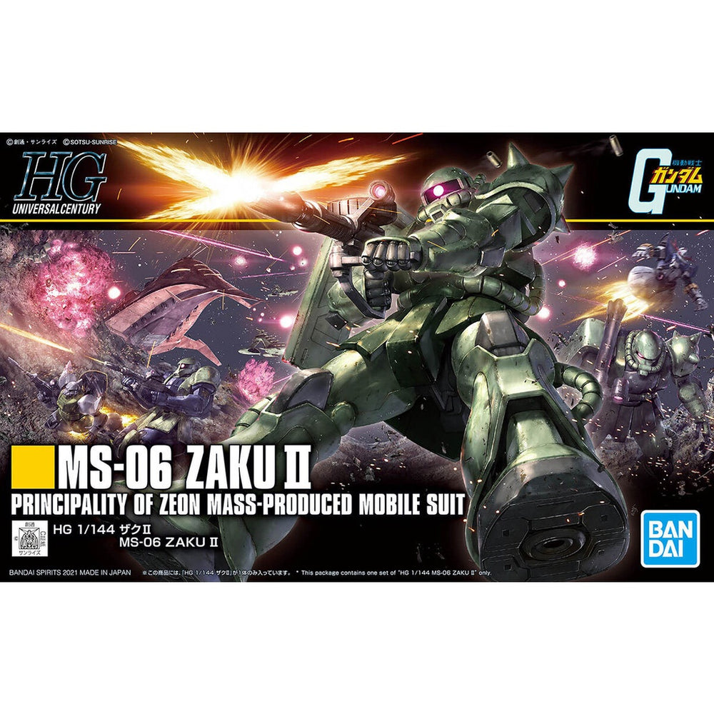 Bandai Spirits HGUC 1/144 MS-06 ZAKU II - Gundam Model Kits
