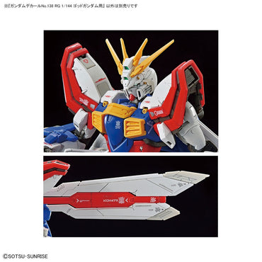 Bandai Spirits GUNDAM DECAL NO.135 FOR RG God Gundam