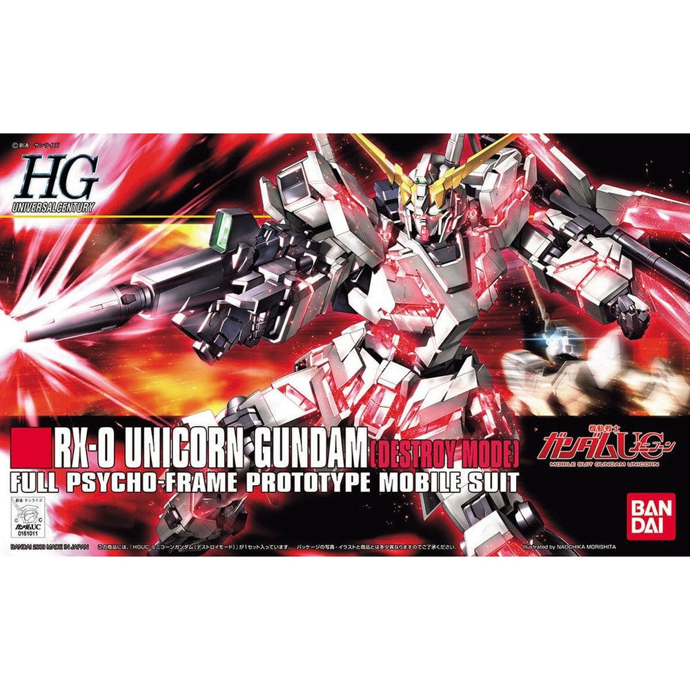Bandai Spirits HGUC 1/144 RX-0 Unicorn Gundam (Destroy Mode) - Gundam Model Kits