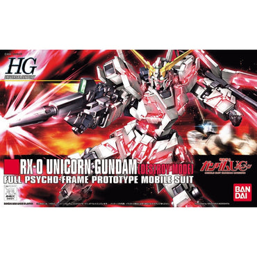 Bandai Spirits HGUC 1/144 RX-0 Unicorn Gundam (Destroy Mode) - Gundam Model Kits
