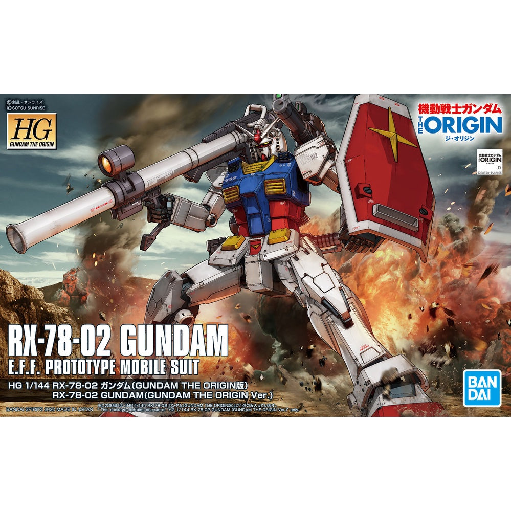 Bandai Spirits HG 1/144 RX-78-02 Gundam (Gundam The Origin Ver.) - Model Kits