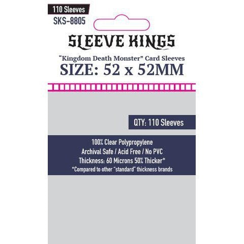 Sleeve Kings Card Sleeves - 60/100 microns thick - 55/110 per pack - board game card sleeves