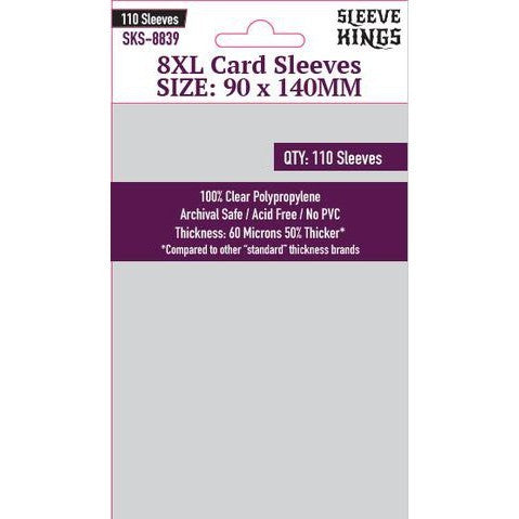 Sleeve Kings Card Sleeves - 60/100 microns thick - 55/110 per pack - board game card sleeves