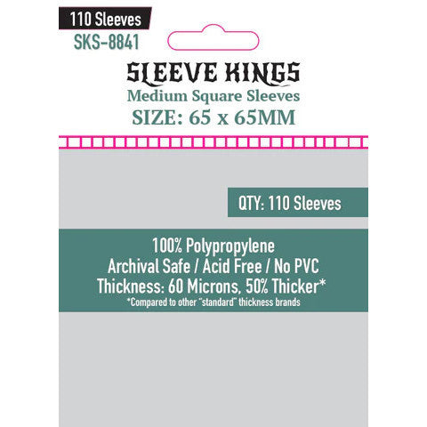 Sleeve Kings Card Sleeves - 60/100 microns thick - 55/110 per pack - board game card sleeves