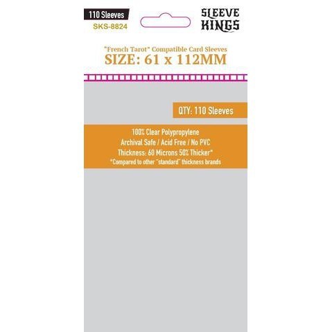 Sleeve Kings Card Sleeves - 60/100 microns thick - 55/110 per pack - board game card sleeves