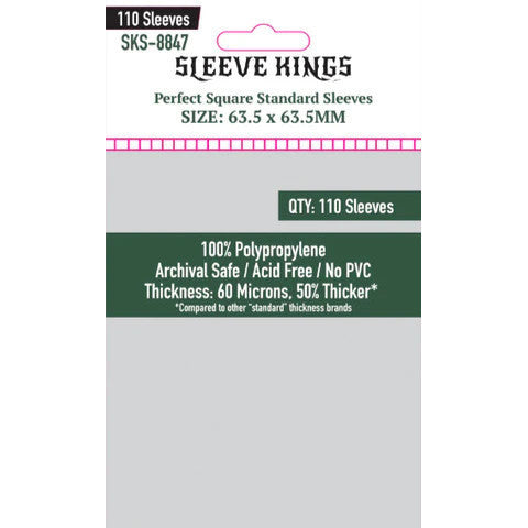 Sleeve Kings Card Sleeves - 60/100 microns thick - 55/110 per pack - board game card sleeves
