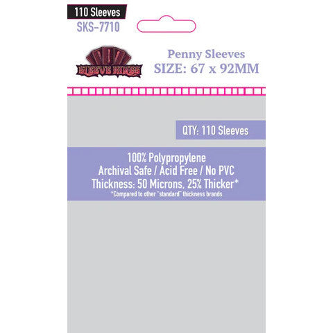Sleeve Kings Card Sleeves - 60/100 microns thick - 55/110 per pack - board game card sleeves