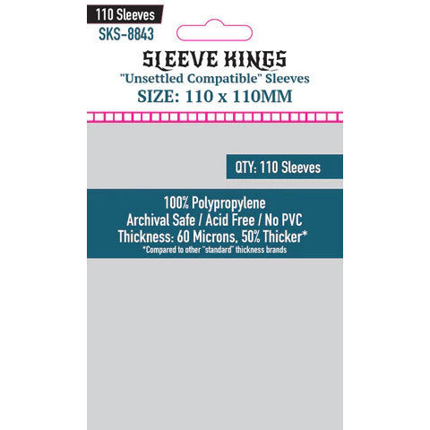 Sleeve Kings Card Sleeves - 60/100 microns thick - 55/110 per pack - board game card sleeves