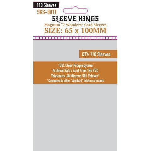 Sleeve Kings Card Sleeves - 60/100 microns thick - 55/110 per pack - board game card sleeves