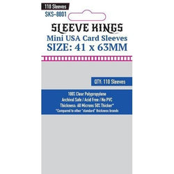 Sleeve Kings Card Sleeves - 60/100 microns thick - 55/110 per pack - board game card sleeves
