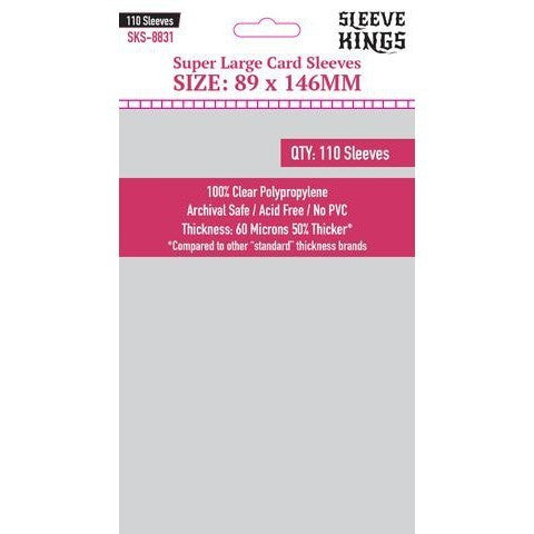 Sleeve Kings Card Sleeves - 60/100 microns thick - 55/110 per pack - board game card sleeves
