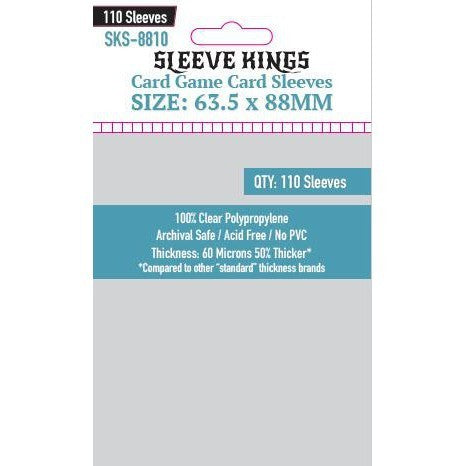 Sleeve Kings Card Sleeves - 60/100 microns thick - 55/110 per pack - board game card sleeves