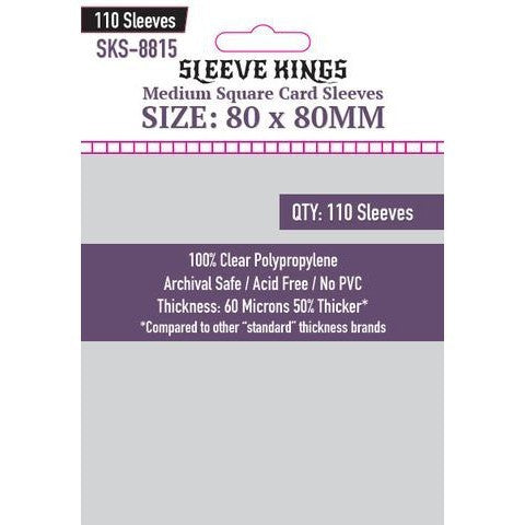 Sleeve Kings Card Sleeves - 60/100 microns thick - 55/110 per pack - board game card sleeves