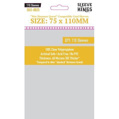 Sleeve Kings Card Sleeves - 60/100 microns thick - 55/110 per pack - board game card sleeves