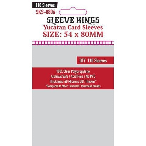 Sleeve Kings Card Sleeves - 60/100 microns thick - 55/110 per pack - board game card sleeves