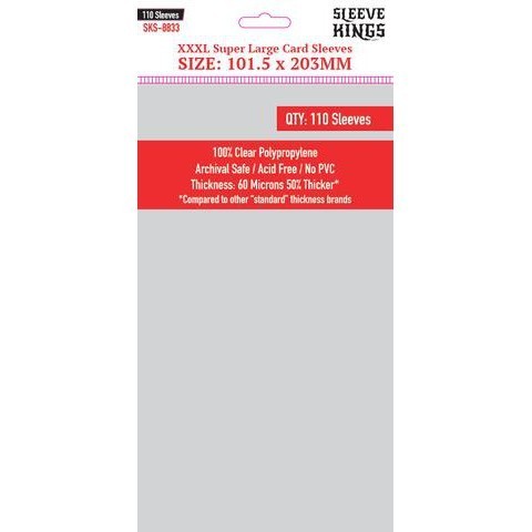 Sleeve Kings Card Sleeves - 60/100 microns thick - 55/110 per pack - board game card sleeves