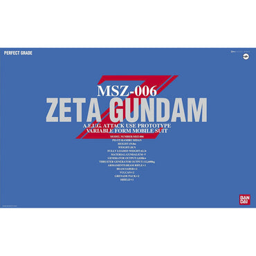 Bandai Spirits PG 1/60 MSZ-006 Zeta Gundam (Mobile Suit Z Gundam) - Gundam Model Kits